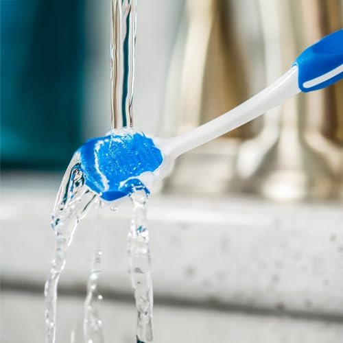 Soft Bristles Tongue Brush for orabrush - Gentle on Gag Reflex£¬Ergonomic Design, Freshens Breath for Improved Dental Hygiene£¬4 Tongue Scrapers - 4 pack