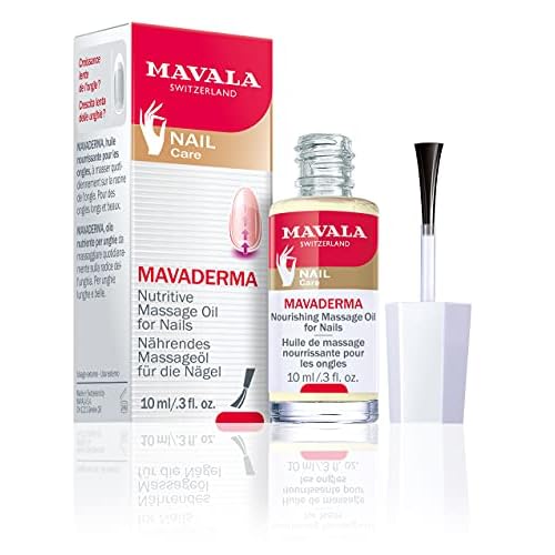 Mavala Mavaderma Nourishing Massage Oil for Nails, Nail Care, Nail Hardener, Cuticle Oil Nail Growth, Moisturizing & Healing Treatment for Cracked Nails & Rigid Cuticles (0.3 Ounce)