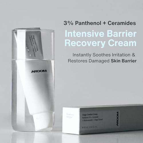 Barrier Repair Cream with Panthenol & Ceramide | Damaged Skin Restore and Deep Hydration | Non-Comedogenic, Fragrance Free, Korean Skincare | Chaga Comfort Cream, 60ml / 2.02 fl oz