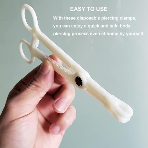 Piercing Kit 35PCS Professional Piercing Kit Includeds 25PCS Mixed 12G 14G 16G 18G 20G Ear Nose Piercing Needles 2PCS Piercing Clamps 6Pcs Clean Tools 2 Gloves for Ear Nose Piercing Kit