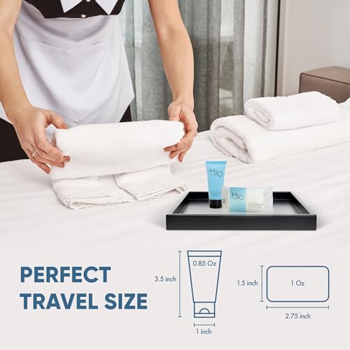 H2O Therapy Bulk Set | 1-Shoppe Amenities Kit for Hotels & Vacation Rentals | 1 oz Massage Bar & 0.85 oz Conditioning Shampoo Travel Size Tube | 100 Pieces