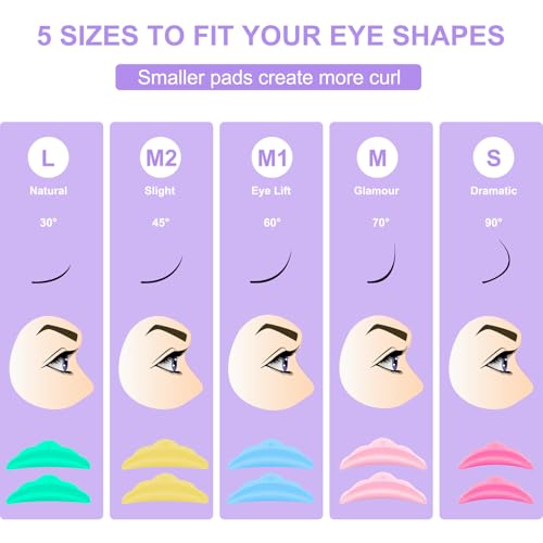 Lash Lift Kit, Eyelash Perm Kit, Professional Eyelash Lift Kit, Black Eyebrows & Eyelashes Color Kit, Lash Lamination Kit Suitable for Eyelash Lifting, Easy to Apply & Long-Lasting Curl at Home