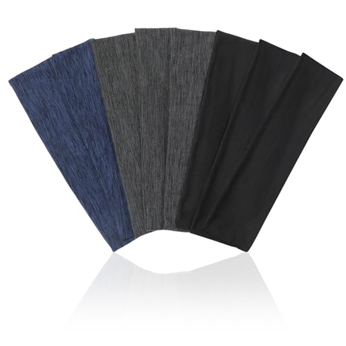 8 Pack Sport Headbands for Women, Elastic Soft Fabric Non-Slip Hair Bands Hair Warp for Daily Workout Yoga Running Sports