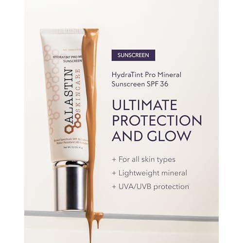 ALASTIN Skincare HydraTint Pro Mineral Sunscreen SPF 36 (3.2 oz) | 2-in-1 Tinted Daily Sunblock Moisturizer for Face & Neck | Fragrance-Free, Water Resistant