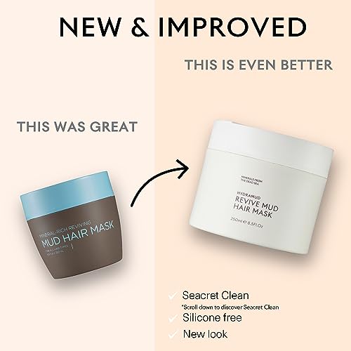 SEACRET Mud Hair Mask with Argan Oil & Minerals From The Dead Sea, A Reviving Hair Mask For Damaged Hair, Suitable For All Hair Types, 8.5 FL.OZ