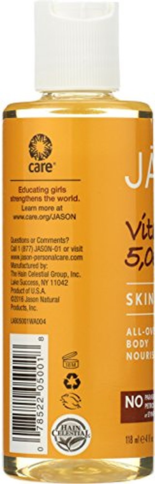 JASON Vitamin E 5,000 IU All Over Body Nourishment Oil, 4 oz. (Pack of 3) (Packaging May Vary)