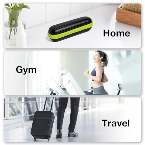 Nincha Compact Travel Trimmer Case for Philips Hybrid Electric Trimmer and Shaver, Face + Body Groomer QP2724/90, QP2834/70, QP1924/70, QP6531/70, QP4631/90, Hard Carrying Case, Limegreen&Black