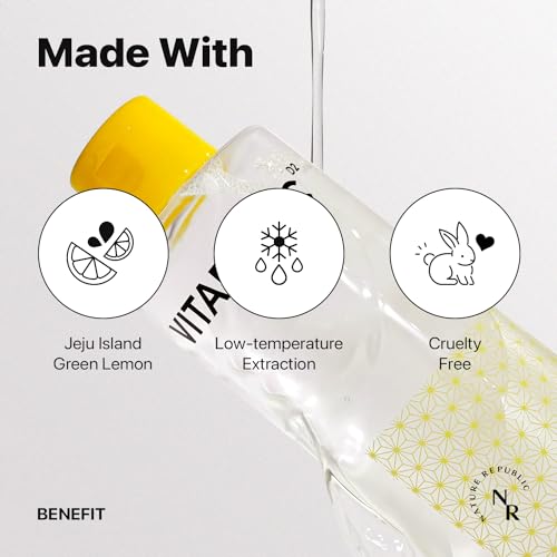 Nature Republic Vitapair C Glow Facial Toner - Vitamin Toners for Face, Hydrating Skin Care for Women, Niacinamide Korean Skincare, Clean Clear Moisturizing, Gentle Natural Beauty, 300ml / 10.15 fl oz