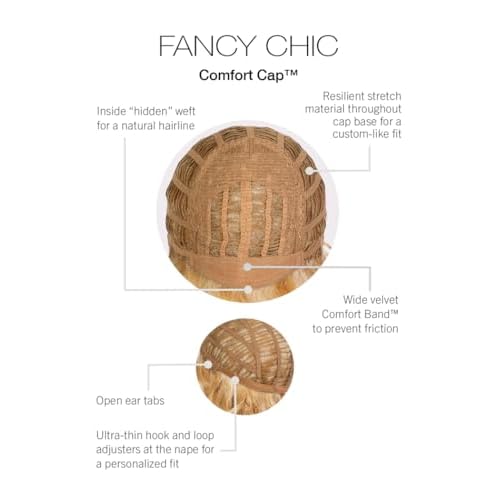 GABOR Fancy Chic Mid-Lenth Layered Tousled Bob Wig by Hairuwear, Average Cap - Dark Brown