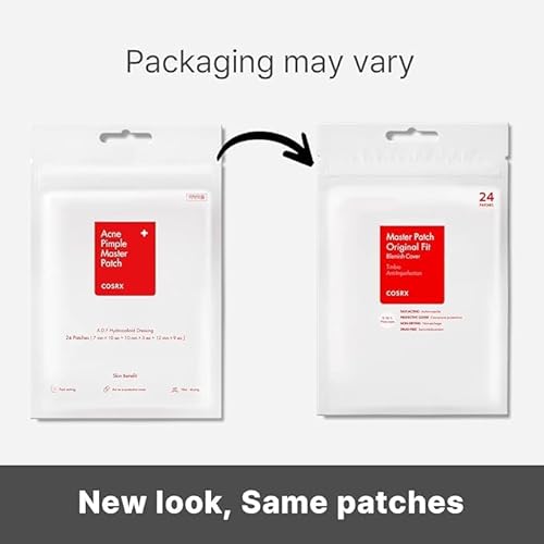 COSRX Acne Pimple Patch Absorbing Hydrocolloid Original 3 Size Patches for Blemishes and Zits Cover, Spot Stickers for Face and Body, Stocking Stuffers, Holiday Gifts, Gifts For Women