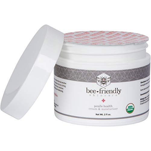 BeeFriendly Organic Penile Health Creme, USDA Certified Cream, Natural Moisturizer Aids With Dry, Chafed, Itchy, Irritated & Sensitive Male Skin 2 oz