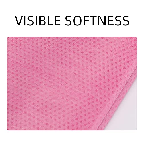 20PCS Massage Table Sheets Disposable Non Woven SPA Bed Cover Breathable Polypropylene Fabric 31" x 70" Thin, Not Waterproof £¨Pink£©