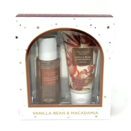Victoria's Secret Vanilla Bean & Macadamia Frangrance Mist & Lotion 2.5 fl oz Gift Set