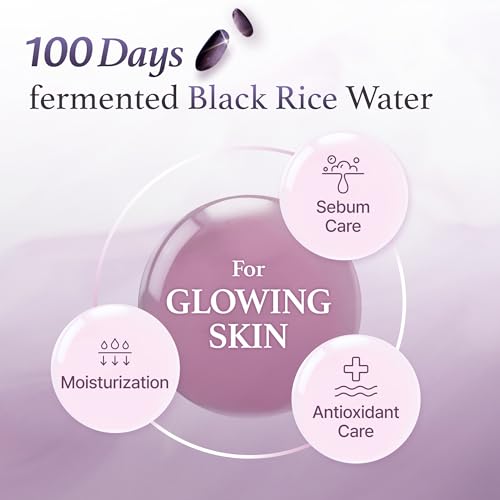 [I'm From] Miniature of Black Rice Toner for Oily Skin, Sebum Control Toner, Lightweight, Niacinamide, Panthenol, Fragrance Free, Korean Skin Care, 1.01 Fl Oz