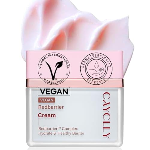 Redbarrier Cream | Anti-Aging Face Moisturizer with Peptides & Ceramides for Wrinkles & Skin Barrier Repair | Vegan Korean Skincare to Firm, Hydrate & Restore Radiance, 1.69 fl. oz.