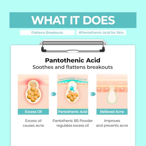 numbuzin No.1 Powder | Pantothenic B5 Active Drying Powder | Spot Treatment Acne, Pantothenic Acid, Niacinamide, Madecassoside | Excess Oil Control, Flattens Cystic Acne, Breakouts | 0.24 oz.