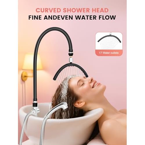 Head Spa Tools - 17-Hole Portable Professional Head Spa Waterfall for Shampoo Bowl, Home & Salon