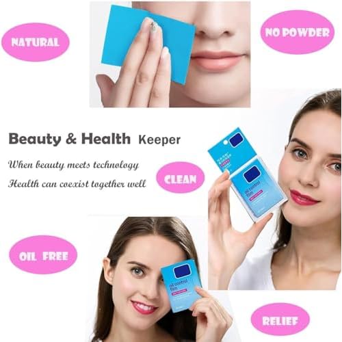 2 Packs Oil Blotting Papers for Face (120 Sheets) - Oil Absorbing Blotting Sheets for Oily Skin, Makeup-Friendly & Portable Oil Wipes