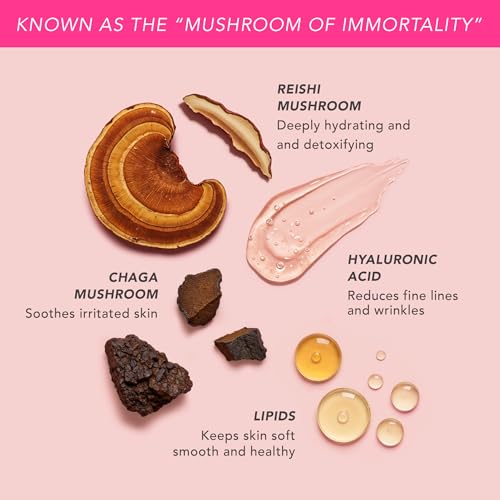 Doll Skin Genius¢â Reishi Renewing Mushroom Milk ? Hydrating Face Serum w/Reishi, Chaga & Lion¡¯s Mane ? Anti-Aging, Barrier Repair & Soothing Skincare for Dry, Sensitive or Mature Skin - 30 Day Supply