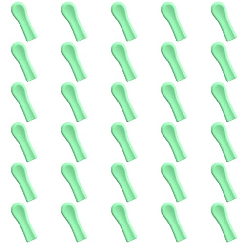 Ear Wax Removal Replacement Tips for Ear Camera-30 Pieces Replacement Tips Ear for Wet/Dry Ear Wax Cleaning - Ear Spoons Accessories Set for Teens Adults Ear Wax Removal Endoscope(Green)