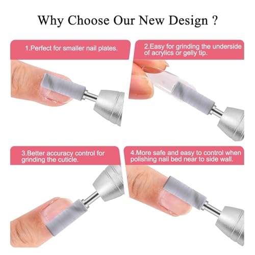 200 Pcs Nail Drill Bits Small Sanding Bands with 3.1mm Mandrel Bit, Mini Sanding Bands Nail File for Acrylic Gel Manicures and Pedicure (Zebra, 150 Grit)