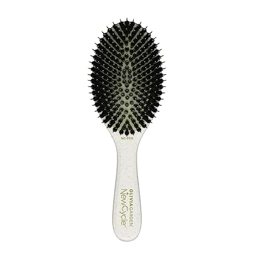 Olivia Garden NewCycle Professional Hair Brush is made from 100% recycled materials (except bristles and cushion), styles all hair types quickly and creates long lasting styles