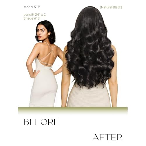 Frodio Clip Ins Hair Extensions Black: 2 Pack 200g Remy Real Human Hair Pu Seamless Silk Long Straight Invisible Full Thick Brazilian Jet Black Natural Color Beauty For Women Can Be Body Wave 14 Piece