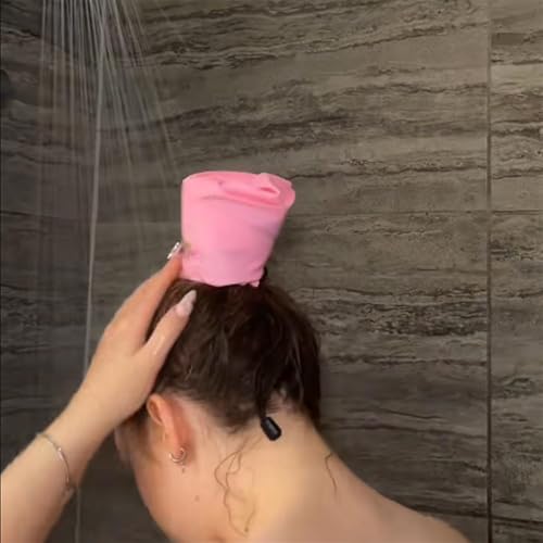 Waterproof Hair Sleeve for Long Hair - Reusable Adjustable Crown Washing Shower Cap Ponytail Protects Styled Hair Locs Braids, Quick Root Refresh for Shower Gym Travel Pool Beach, Time Saver (1pc)