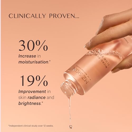 MZ SKIN Micro-Peeling Glow Essence 1.01 fl oz | 5% Azeloglicina, 3% Succinic & 2% Tranexamic Acid | Brightens, Clarifies & Smooths