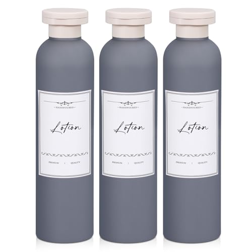 Travel Shampoo Bottle, Empty Plastic Squeeze Bottles 8.8oz with Flip Cap, Lotion Container for Toiletries Travel Size Shampoo and Conditioner