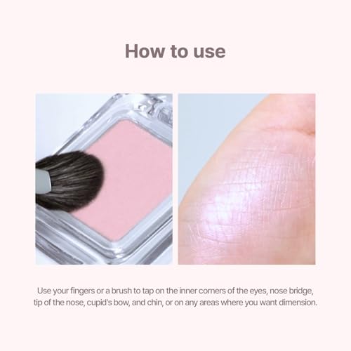 2aN Pure Glash Highlighter ? Glass-Like Sheen Powder Highlighter for a Natural, Radiant Glow | Buildable, Long-Lasting, Lightweight Formula (SHELL, 0.8oz)
