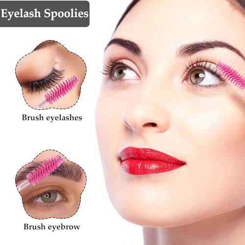 500pcs Eyebrow Brush Lash Spoolies for Eyelash Extensions Eyelash Brush Comb Disposable Mascara Wands Eye Lash Brush Eyebrow Spoolie
