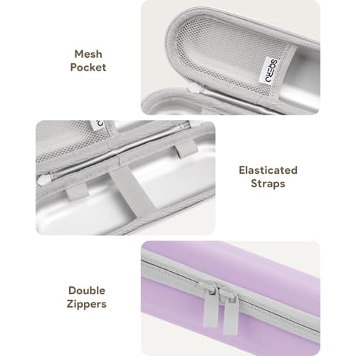 Electric Toothbrush Travel Case for Oral-B Pro/iO, Philips Sonicare/Aquasonic, Oral B Case for Brush Heads & Accessories, Portable Toothbrush Hard Carry Bag Waterproof PU