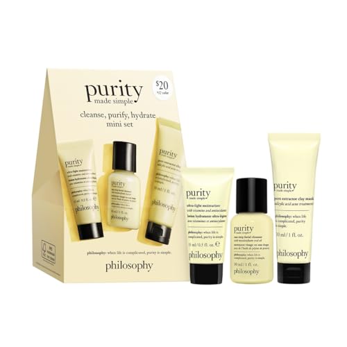 philosophy purity made simple one-step facial cleanser- with meadowfoam seed oil gently cleanses & melts away dirt, oil & stubborn makeup paraben-free face wash