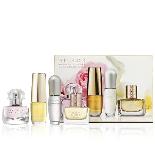 Est?e Lauder Fragrance Treasures Travel Size Perfume Gift Set | Includes Beautiful Magnolia, Bronze Goddess, Beautiful & Pleasures | Perfumes for Women