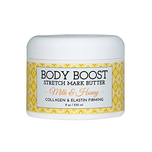 Body Boost Milk & Honey Stretch Mark Butter- Safe for Pregnancy and Nursing- Repair Stretch Marks and Scars- Paraben, Phenoxyethanol Free