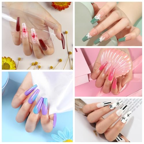 COSCELIA 53ps Gel Nail Polish Kit with U V light and Drill Starter Kit 35 Fall Colors Gel Polish 5pcs Top Base Coat LED Lamp Nail Art All Seasons Gel Manicure Kit Gifts for Women