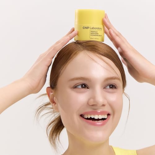 CNP Propolis Deepcerin Cleansing Balm - Soft Grinding Makeup Remover Balm, Buttery & Milky Texture, for Dry & Sensitive Skin, Korean Skincare