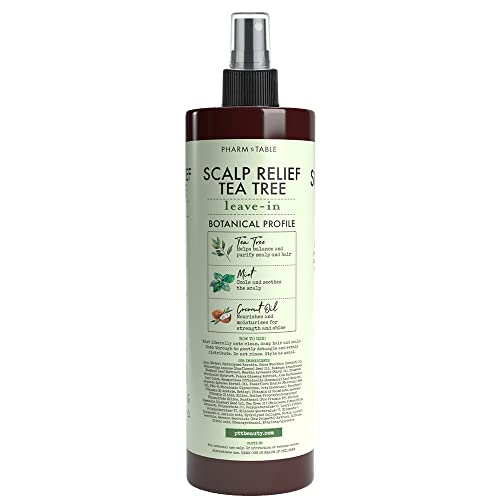 Leave In Conditioner Spray - Tee Trea Scalp Treatment - Anti-Dandruff and Dry & Itchy Scalp treatment, Hydrating & Medicated Formula for Psoriasis and Scalp Care - Detangles & Nourishes Hair.