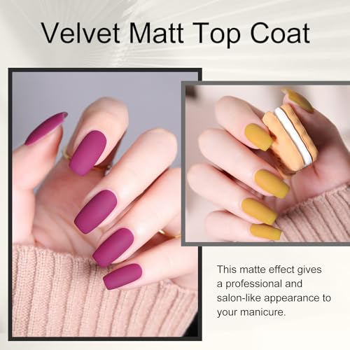 CANNI Matte Top Gel Nail Polish ? 9ML Long-Lasting Soak Off UV LED Gel, Matte Finish for DIY Nail Art at Home or Salon