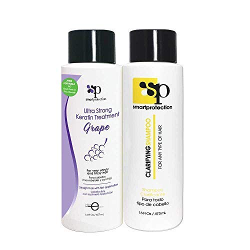 Grape Ultra Strong Keratin Treatment with Clarifying Shampoo 16oz