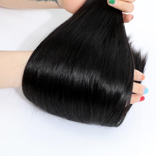 Grand Nature Virgin Human Hair Bundles, Brazilian Raw Virgin Hair Bundles Straight Double Drawn Hair Wefts