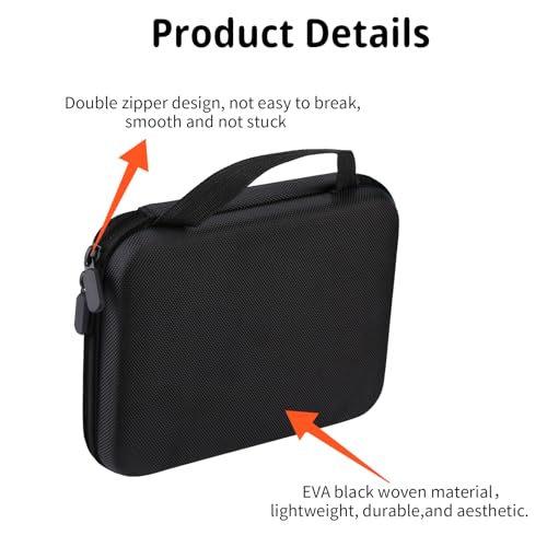 OUKENS 63 Slots Essential Oil Carrying Case, 1-3ml Hard EVA Shell Essential Oils Storage Organizer Bag with Foam Insert, Portable Peptide Case & Vial Holder for Aromatherapy, Travel, Home (Black)