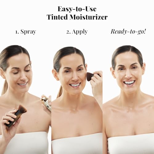 Jerome Alexander MagicMinerals AirTint Tinted Moisturizer AirBrush Spray Light | Tinted Moisturizer Spray with Anti-Aging Ingredients | Fair |2PC