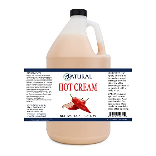 Zatural Hot Cream Muscle Rub Slimming Cream Body Wraps Belly Fand Skin Firming Professional Therapeutic Grade-Doctor Formulated (128 Ounce)