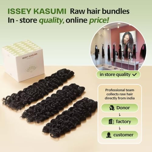 Raw Indian Human Hair Single Bundle,Triple Lifespan Than Regular Virgin Hair,In-Store Quality,Online Price! 100% Raw Indian Hair Bundles Deep Wave Raw Hair Bundles 30 Inch