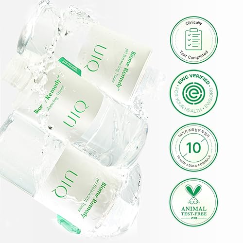 UIQ Biome Remedy pH Balancing Toner 10.14 fl. oz., Korean Skincare - Exfoliating Soothing PH Balancing Toner for Sensitive Skin
