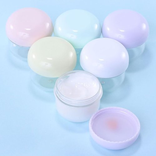 5-Pack Leak Proof Small Travel Containers for Creams (10ml/0.34oz) - TSA Approved Mini Travel Jars, Cosmetic Containers with Lids for Lotion, Makeup, Toiletries