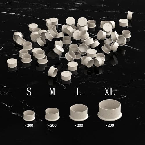 200pcs Medium Tattoo Ink Caps for Holding Tattoo Ink and Pigment - Disposable Biodegradable Tattoo Ink cups for Tattoo Permanent Makeup - Professional Tattoo Supply
