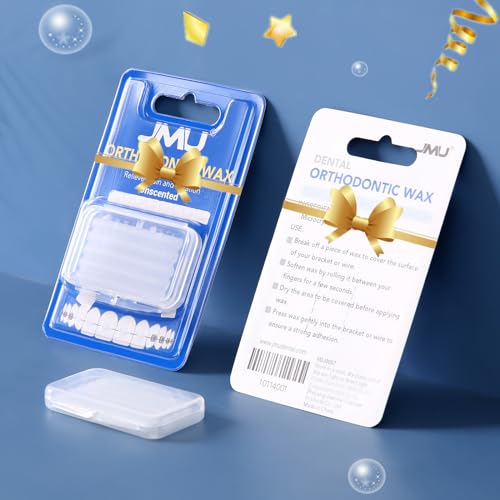 JMU Orthodontic Wax for Braces 10 Pack, Precut 500 Braces Wax Dots, Dental Wax Unscented